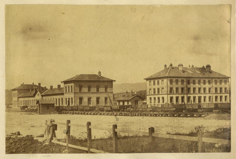 Južni kolodvor (danas zapadni) 1862. godine (Julije Huhn)